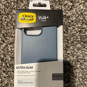 Otterbox ultra slim blue case for iPhone 15 pro max